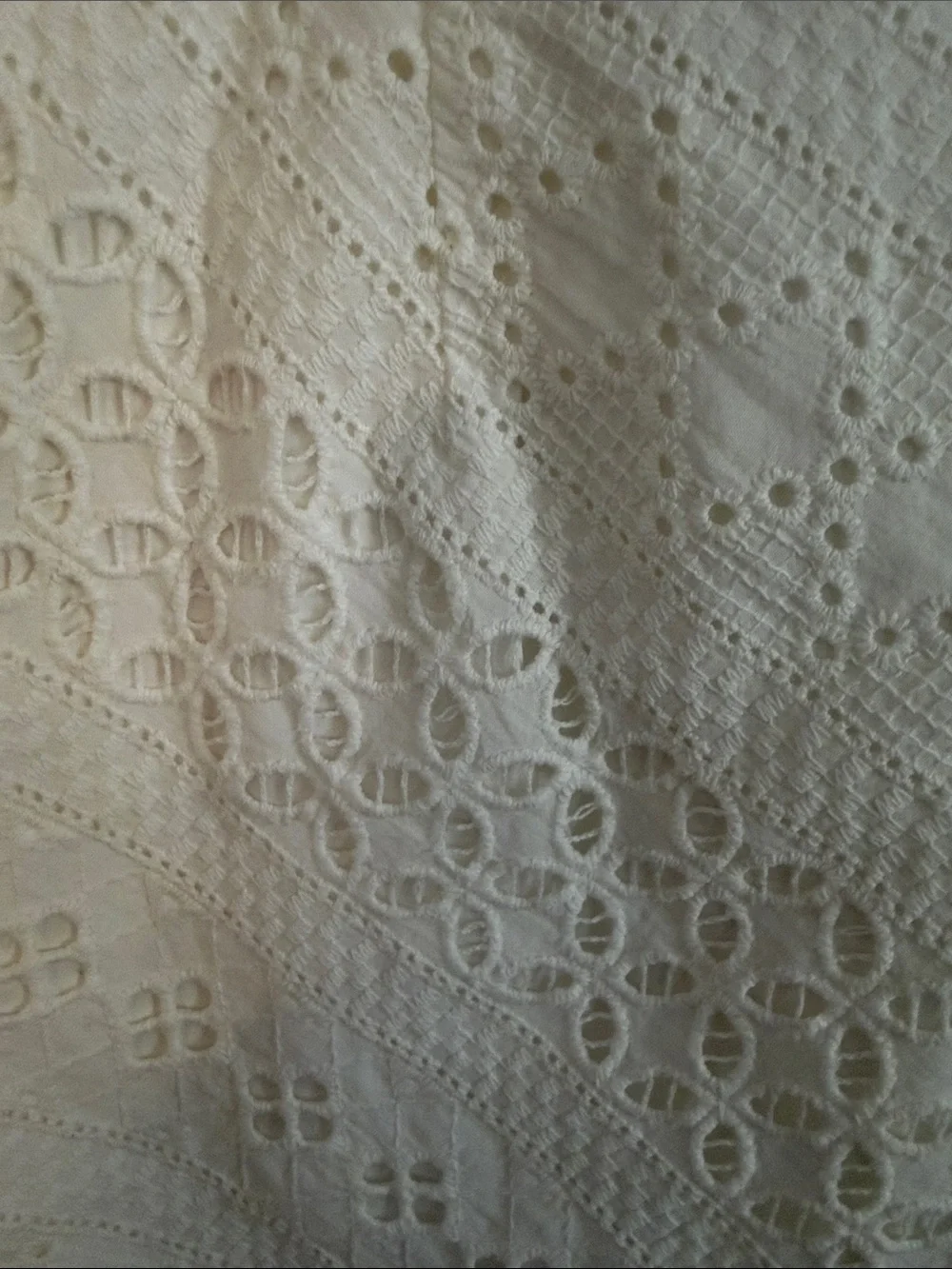 BCBG White Eyelet Ruffle Hem Women's Shorts